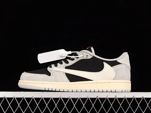 All categories Air Jordan Jordan series basketball shoes Air Jordan 1 Low Travis Scott x Air Jordan 1 Low OG AJ1 Joe 1 white black gray barb joint casual sports basketball shoes DM7866-010